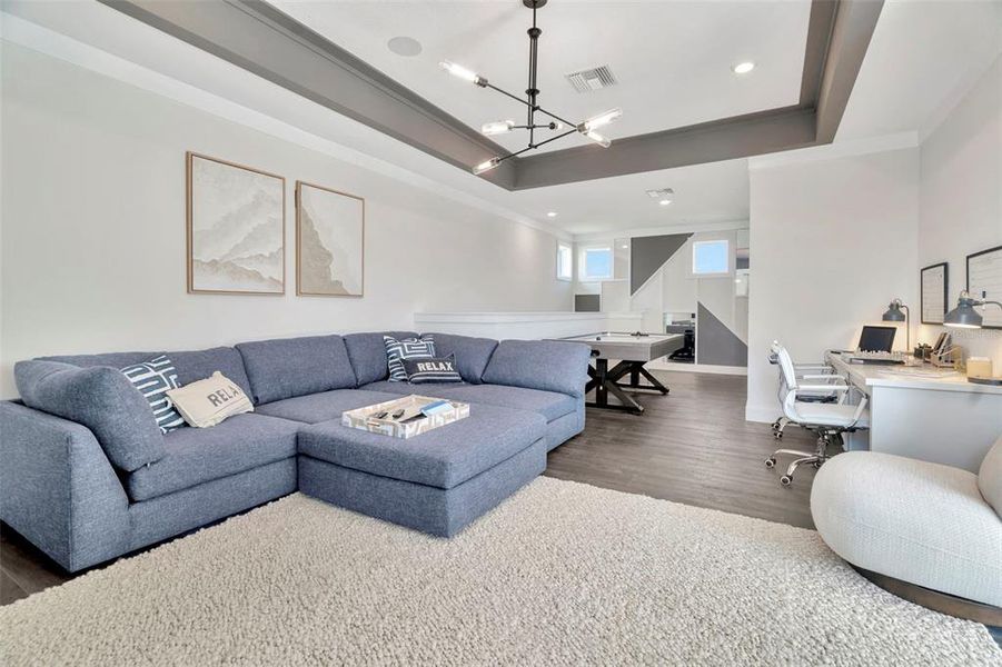Furnished interior view inside a new home in Eagles Cove at Mirada, San Antonio (Image 35).