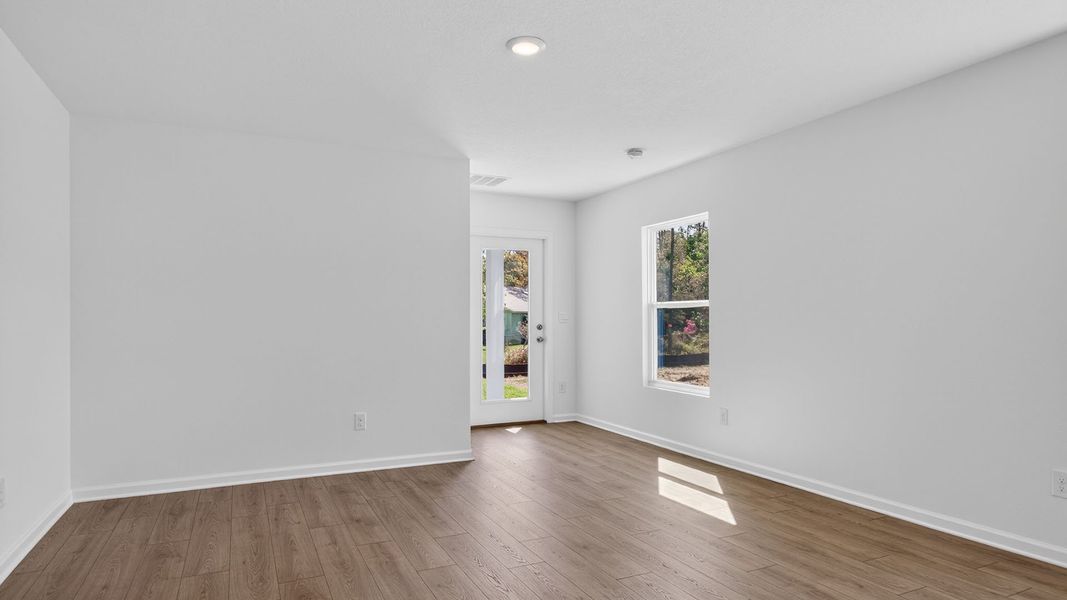Representative unfurnished interior of a home built from the Downing by D.R. Horton in Copes Landing, Jacksonville (Image 15). Representative unfurnished interior of a home built from the Downing by D.R. Horton in Copes Landing, Jacksonville (Image 15).