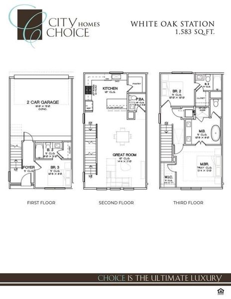 2D floor plan layout of this home in White Oak Station, Houston, TX (Image 1).