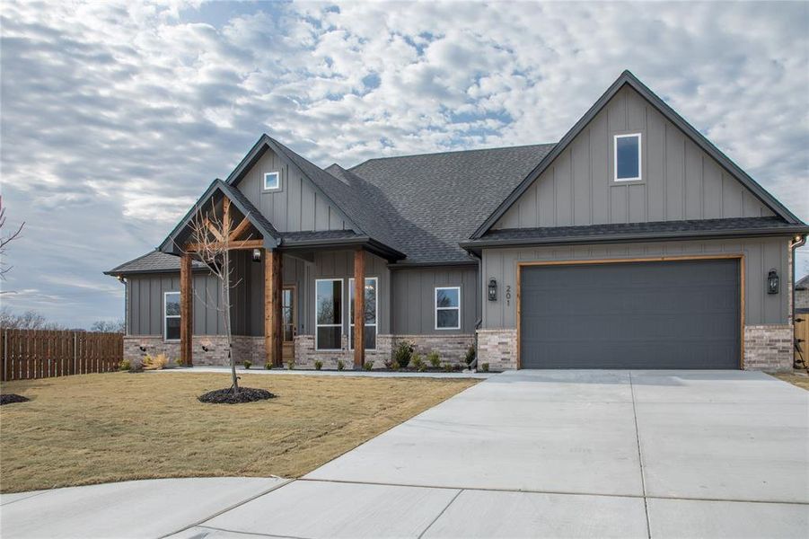 Front exterior of a new home in , Willow Park, TX, highlighting curb appeal (Image 21).