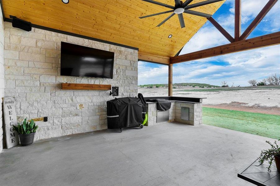 Exterior details and patio area of a home in , Godley (Image 4). Exterior details and patio area of a home in , Godley (Image 4).