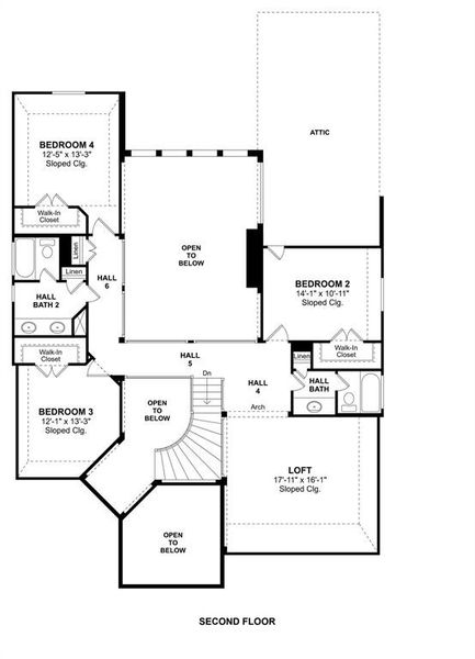 The Andrew floor plan by K. Hovnanian® Homes. 2nd Floor shown. *Prices, plans, dimensions, features, specifications, materials, and availability of homes or communities are subject to change without notice or obligation.