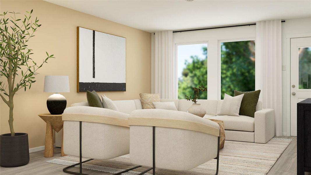 Furnished interior view inside a new home in Firefly Pointe, Hutto (Image 17).