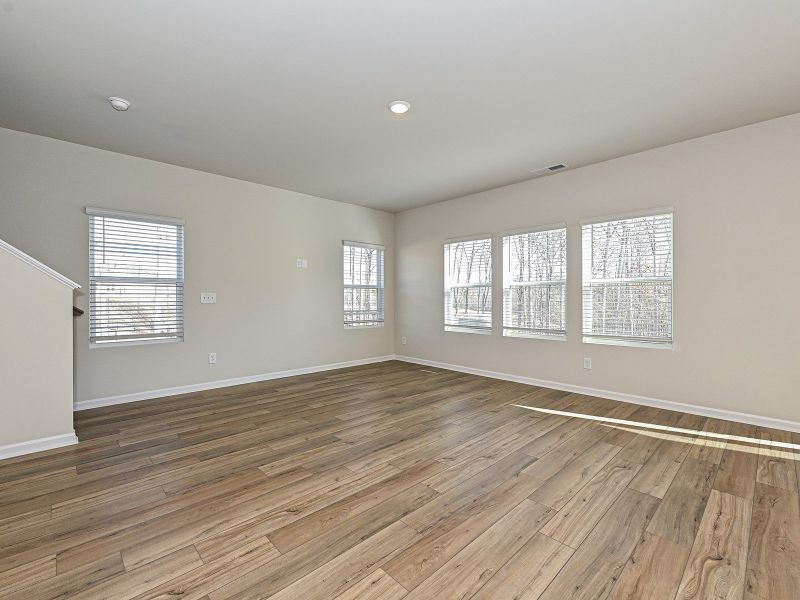 The great room provides an abundance of natural light.