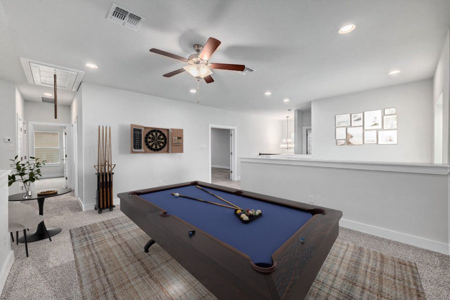 Furnished interior view inside a new home in Santa Rita Ranch, Georgetown (Image 27).