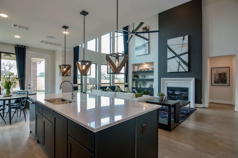 Furnished interior view inside a new home in Bridgeland, Cypress (Image 11).