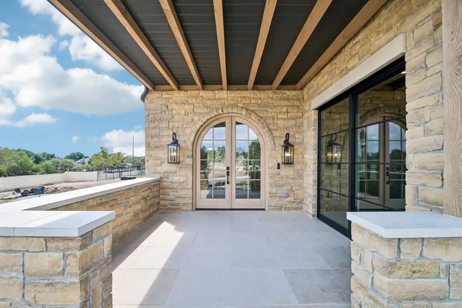 Exterior details and patio area of a home in The Overlook at Westlake, Austin (Image 3).