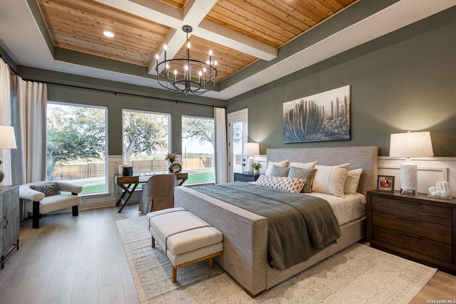 Furnished interior view inside a new home in Caliza Reserve, Boerne (Image 10).