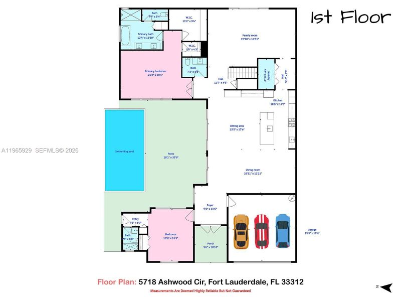 2D floor plan layout of this home in , Hollywood, FL (Image 6).