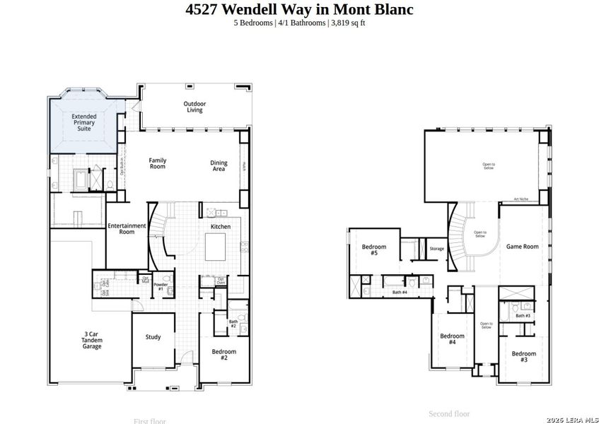 2D floor plan layout of this home in Mont Blanc, Schertz, TX (Image 3). 2D floor plan layout of this home in Mont Blanc, Schertz, TX (Image 3).