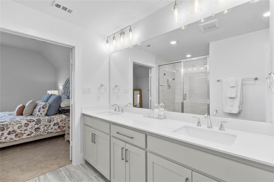 Furnished interior view inside a new home in North Square at Uptown, Celina (Image 28).