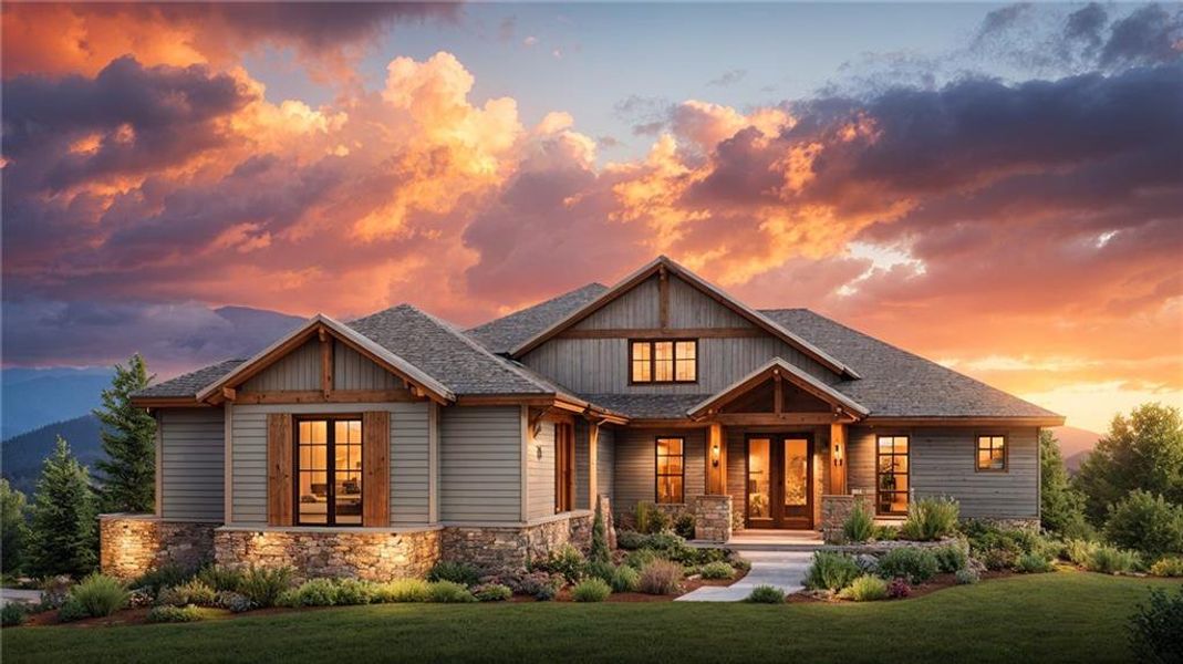 Front exterior of a new home in , Cleveland, GA, highlighting curb appeal (Image 2).