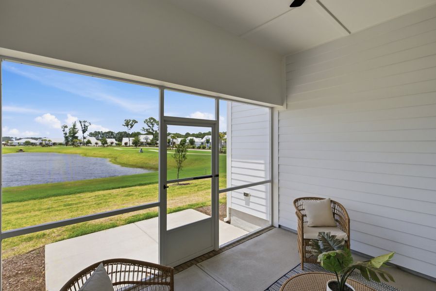 Exterior details and patio area of a home in The Sanctuary at Sunset Beach, Sunset Beach (Image 30).