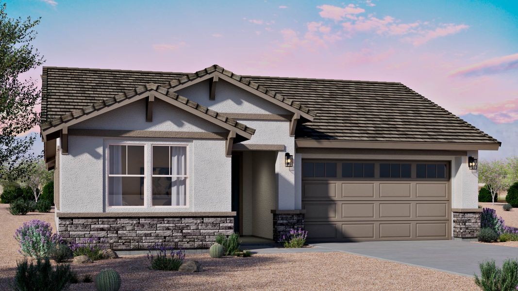 Representative exterior photo of a completed home built from the Cascade by D.R. Horton in Westpark, Buckeye, AZ (Image 2).