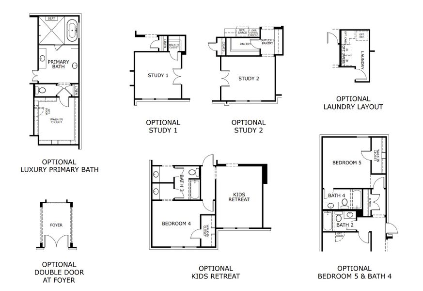 2D floor plan layout for the Concept 3382 by Landsea Homes in Paloma Ranch, Justin, TX (Image 3).