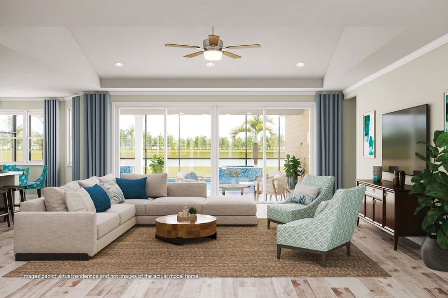 Representative furnished interior of a home built from the St. Bart by Minto Communities in Latitude Margaritaville Hilton Head, Hardeeville (Image 2). Representative furnished interior of a home built from the St. Bart by Minto Communities in Latitude Margaritaville Hilton Head, Hardeeville (Image 2).