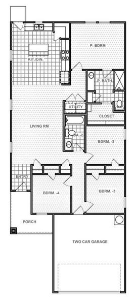 2D floor plan layout of this home in Mustang Meadows, Waller, TX (Image 2). 2D floor plan layout of this home in Mustang Meadows, Waller, TX (Image 2).