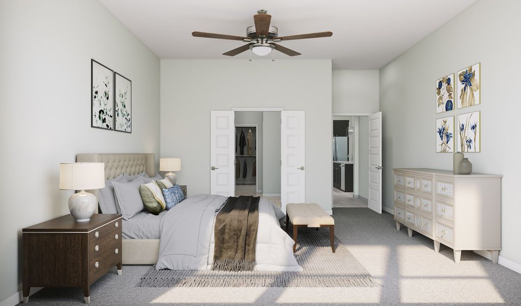 Representative furnished interior of a home built from the Hawthorn by Tri Pointe Homes in Lagos Reserve, Manor (Image 9).