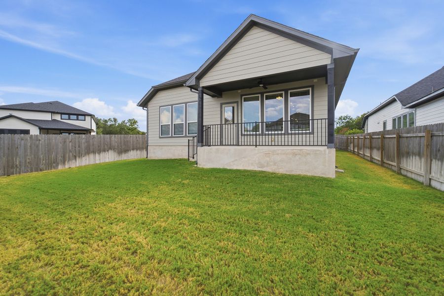 Exterior details and patio area of a home in Sanctuary, Salado (Image 4).