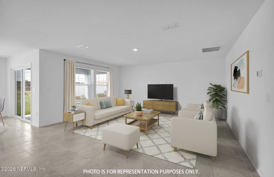 Furnished interior view inside a new home in Wells Landing, Jacksonville (Image 14).