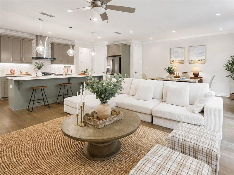 Furnished interior view inside a new home in , Johns Creek (Image 7).