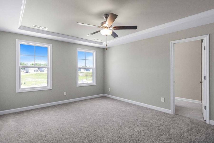 Representative unfurnished interior of a home built from the Pamlico by Caviness & Cates Communities in Bartlett Manor, Youngsville (Image 60).