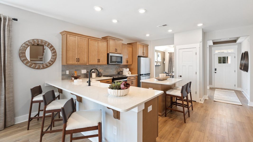 Representative furnished interior of a home built from the Finley by DRB Homes in Creeks at Midway, Anderson (Image 5).