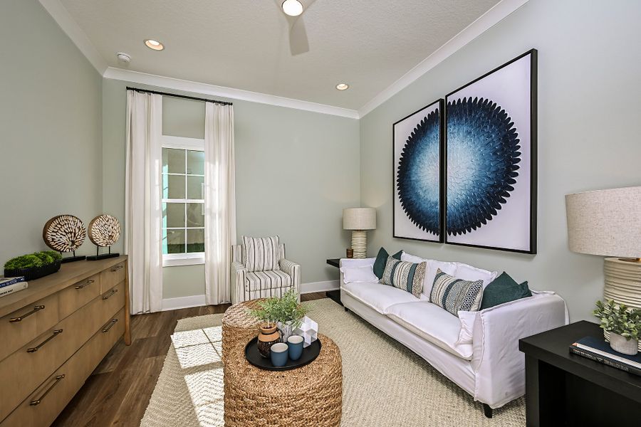 Representative furnished interior of a home built from the Granada II by Homes by WestBay in Oakfield, Parrish (Image 9).