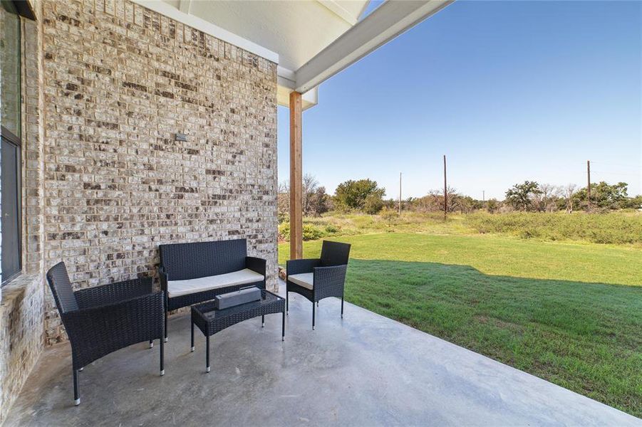 Exterior details and patio area of a home in , Brownwood (Image 24).