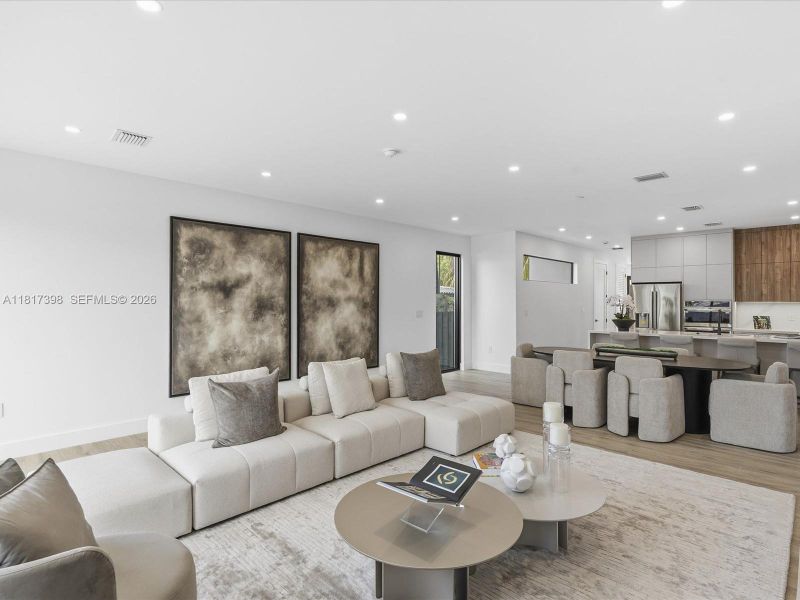Furnished interior view inside a new home in , Miami (Image 43).