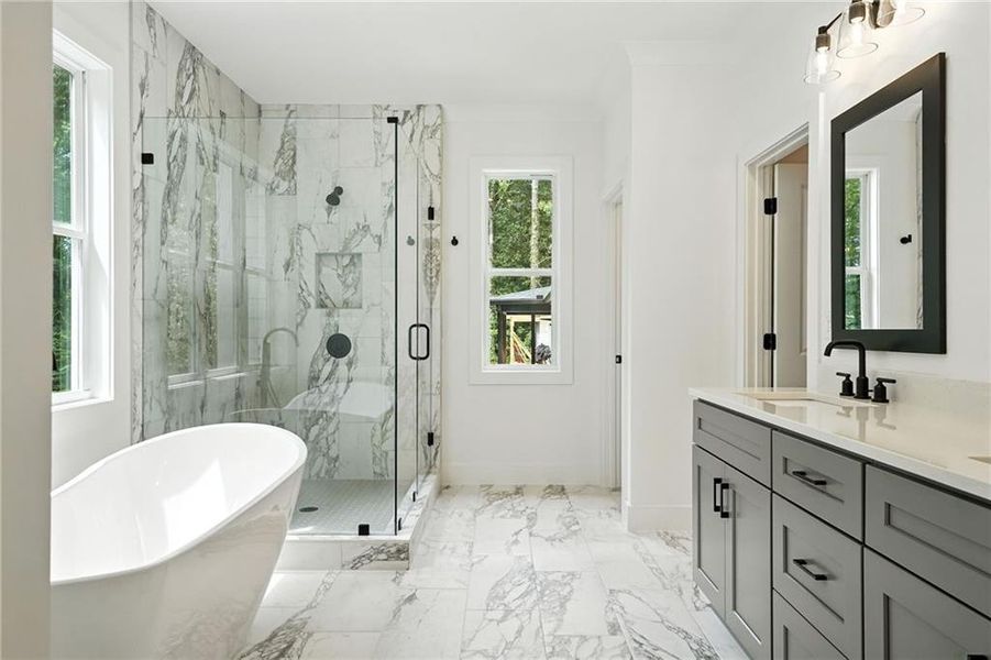 Furnished interior view inside a new home in , Marietta (Image 7).