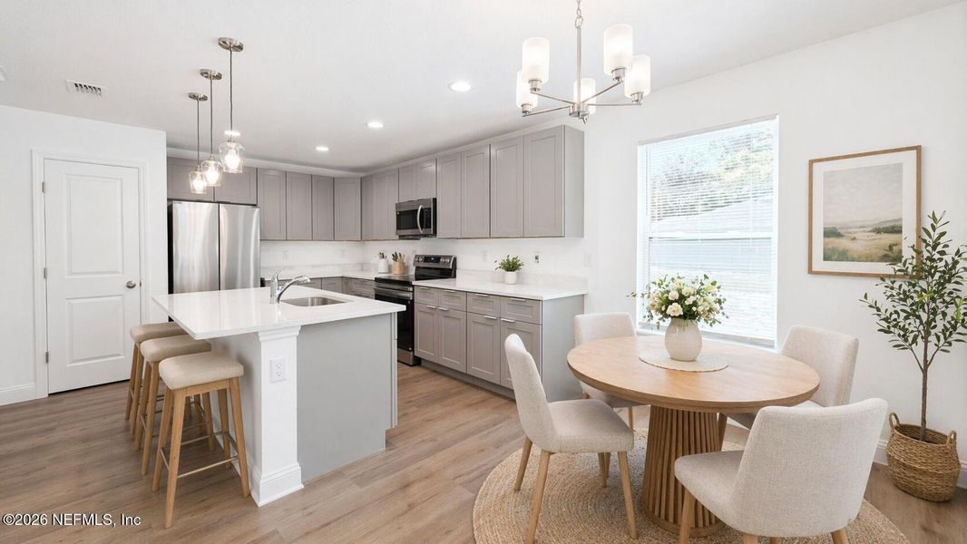 Furnished interior view inside a new home in , Jacksonville (Image 3).