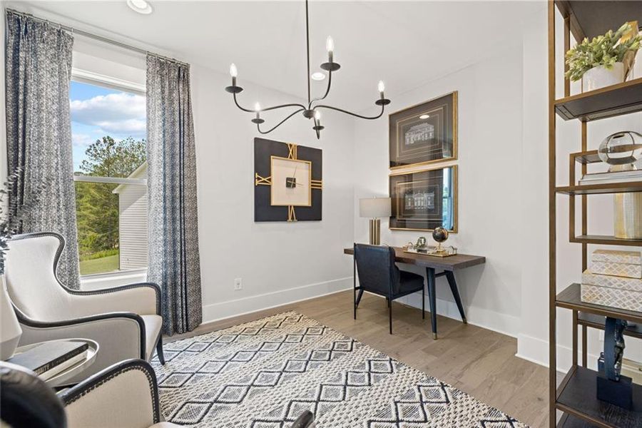 Furnished interior view inside a new home in Soleil Belmont Park, Canton (Image 8).