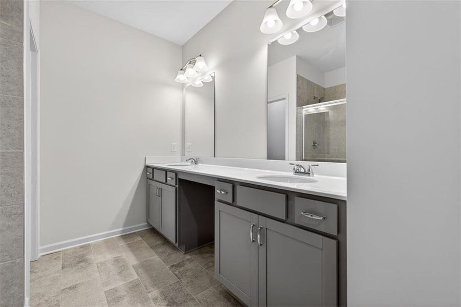 Furnished interior view inside a new home in Townes At The Stiles, Cartersville (Image 11).