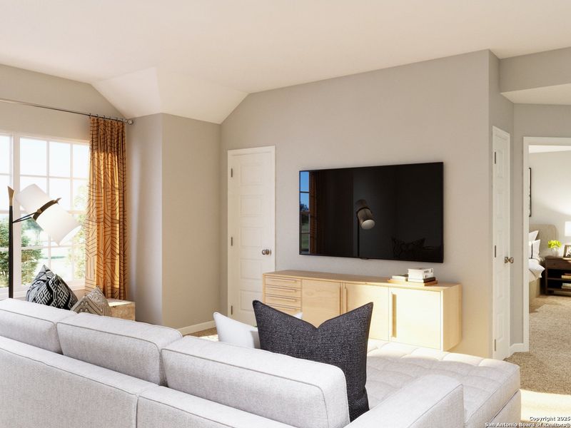 Furnished interior view inside a new home in Cinco Lakes, San Antonio (Image 11). Furnished interior view inside a new home in Cinco Lakes, San Antonio (Image 11).