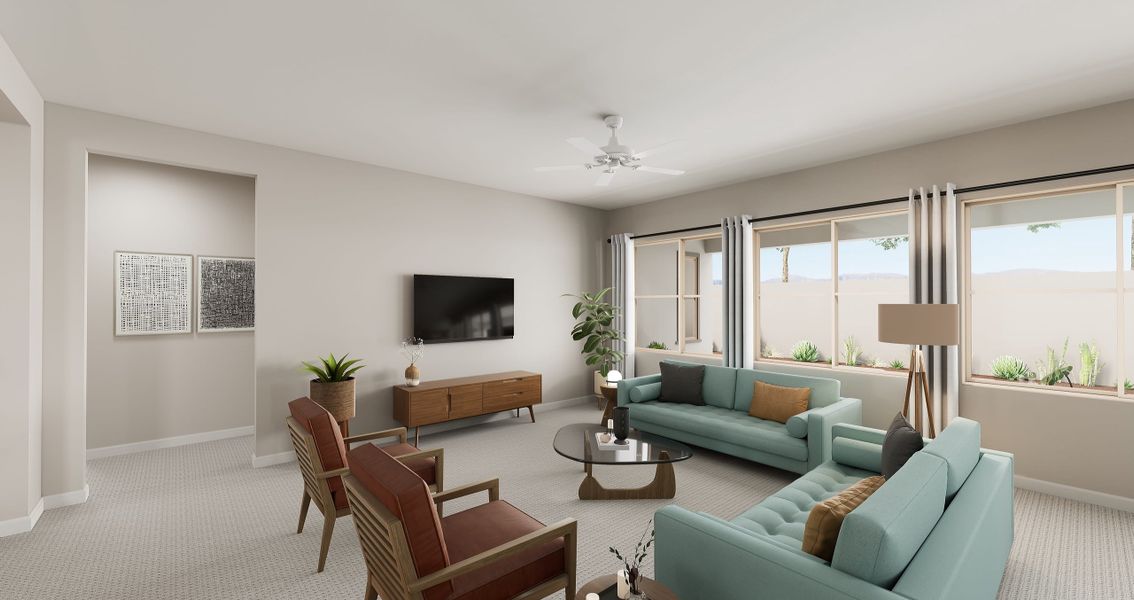 Furnished interior view inside a new home in Blossom Rock, Apache Junction (Image 5). Furnished interior view inside a new home in Blossom Rock, Apache Junction (Image 5).