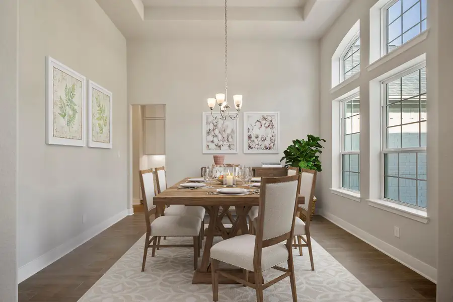 Furnished interior view inside a new home in The Woodlands Hills, Willis (Image 1). Furnished interior view inside a new home in The Woodlands Hills, Willis (Image 1).