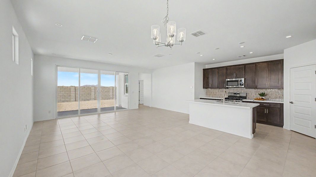 Furnished interior view inside a new home in Teravalis, Buckeye (Image 14). Furnished interior view inside a new home in Teravalis, Buckeye (Image 14).