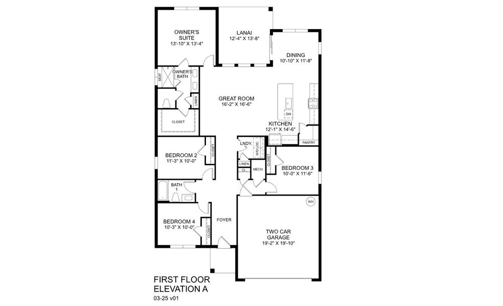 2D floor plan layout for the Brooks by Ryan Homes in Malabar Springs, Palm Bay, FL (Image 1). 2D floor plan layout for the Brooks by Ryan Homes in Malabar Springs, Palm Bay, FL (Image 1).