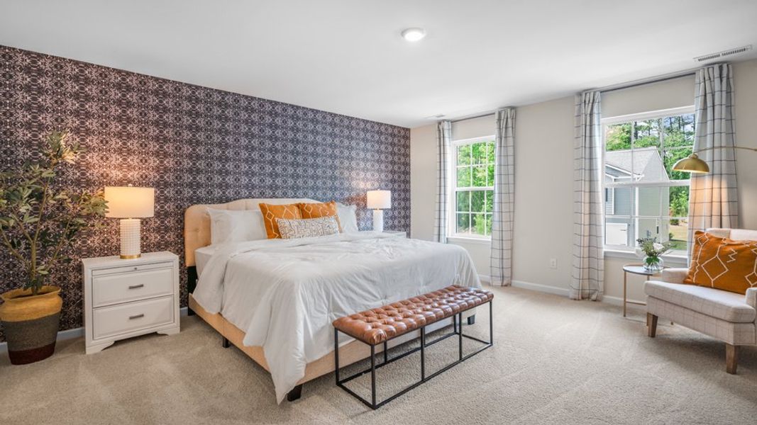 Furnished interior view inside a new home in The Preserve at Kinsley, Jamestown (Image 26).