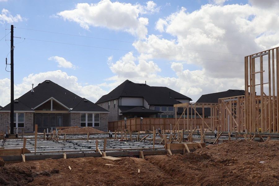 In-progress construction of a new home in Dunham Pointe, Cypress, TX (Image 12).