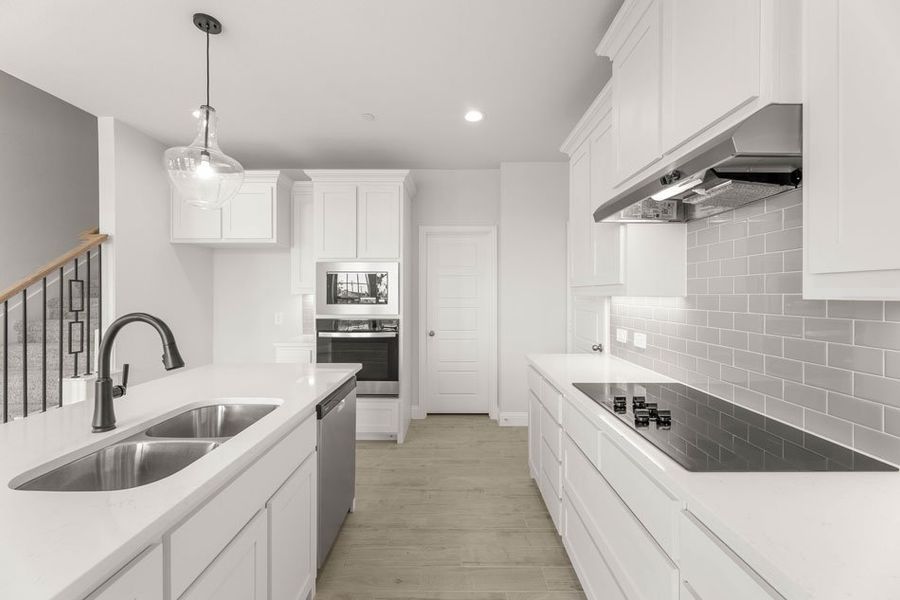 Representative exterior photo of a completed home built from the Palestine by Impression Homes in Main Street Village, Mansfield, TX (Image 8). Representative exterior photo of a completed home built from the Palestine by Impression Homes in Main Street Village, Mansfield, TX (Image 8).