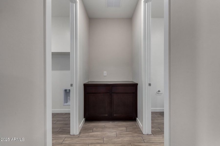 Hallway to Laundry and 1/2 Bathroom