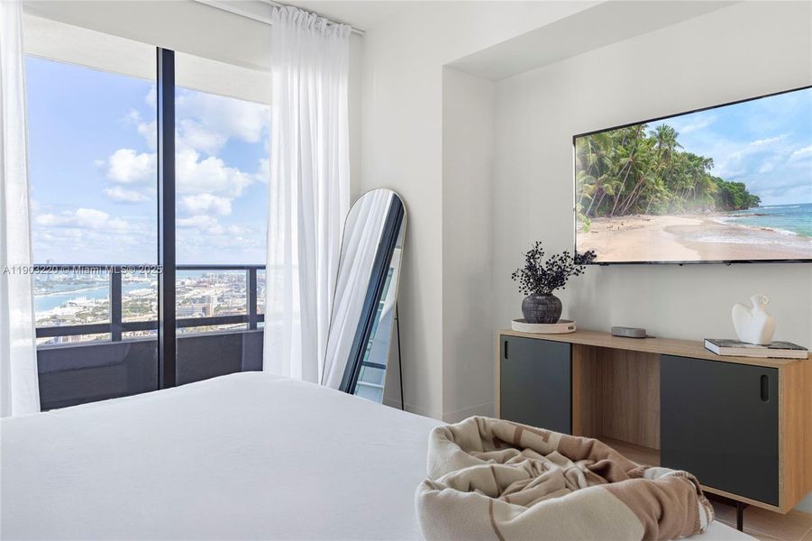 Furnished interior view inside a new home in , Miami (Image 43).