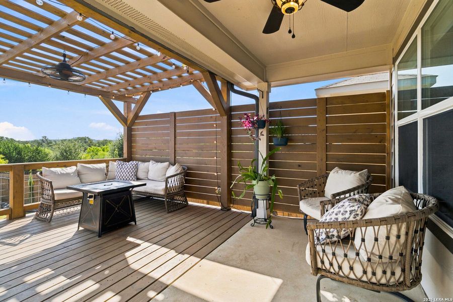 Exterior details and patio area of a home in Copper Canyon, Bulverde (Image 4).
