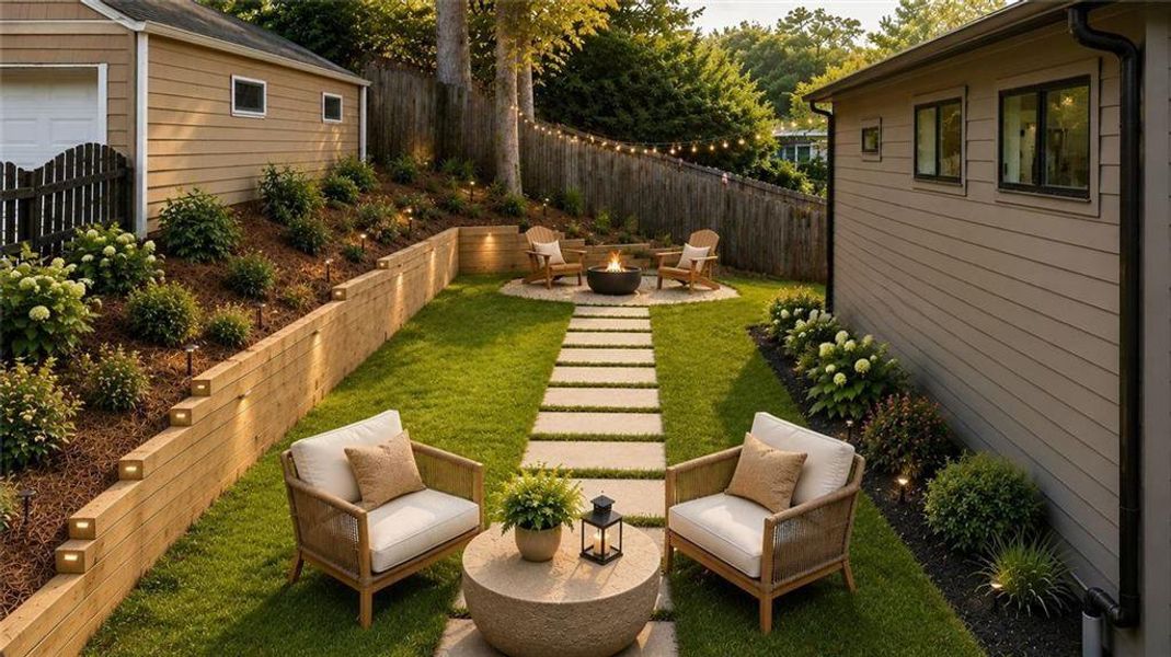Exterior details and patio area of a home in , Atlanta (Image 28).