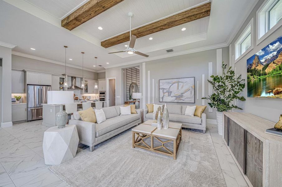 Furnished interior view inside a new home in Tesoro Club, Port St. Lucie (Image 14).