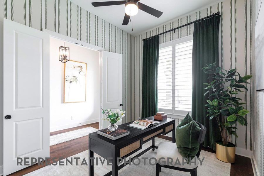 Furnished interior view inside a new home in ARTAVIA, Conroe (Image 9).