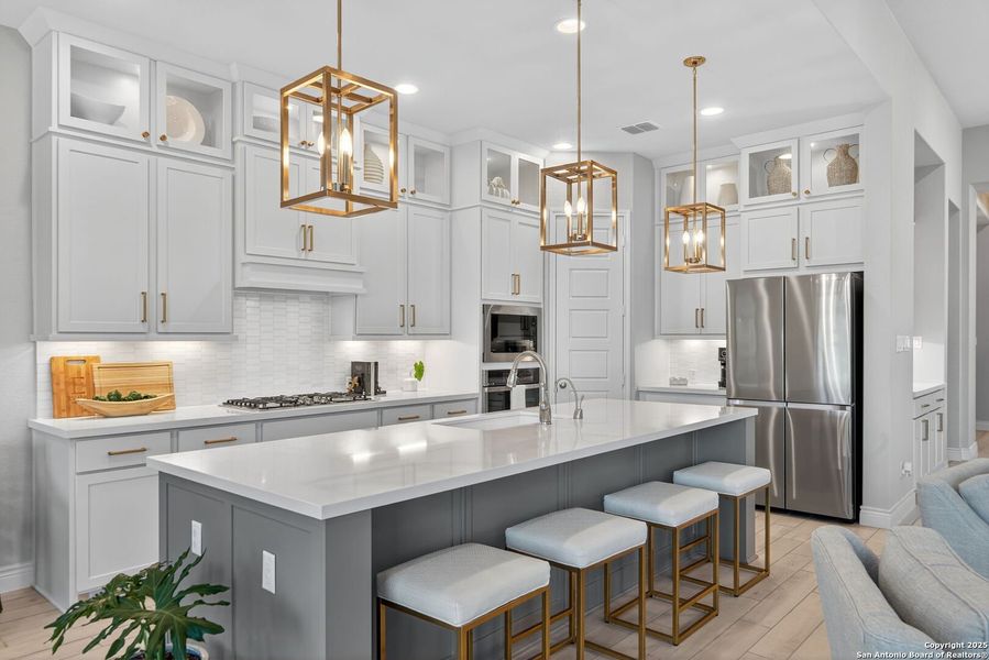 Furnished interior view inside a new home in Cibolo Canyons 60', San Antonio (Image 25).