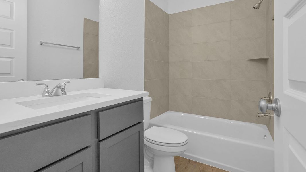 Furnished interior view inside a new home in Artavia 45', Conroe (Image 12).